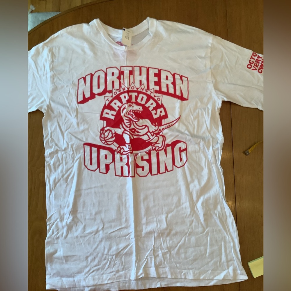 OVO White and Red Raptors Uprising T-Shirt